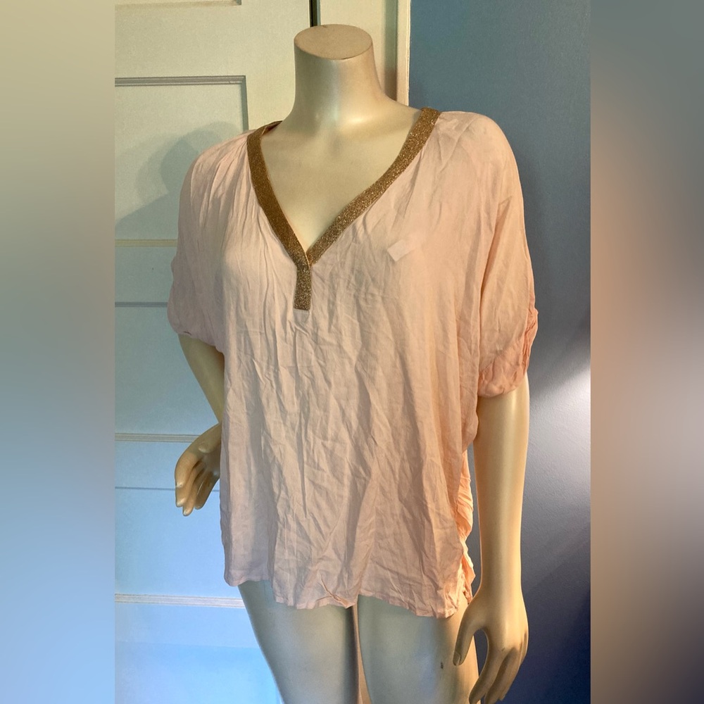 💝Pink and Gold Glitter Juicy Couture Top, size L